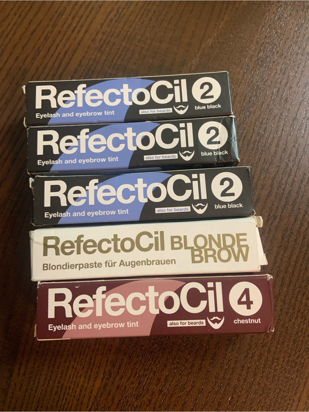 5 pcs RefectoCil Eyelash and Eyebrow Tint also for beard & hair - as Pictured !!